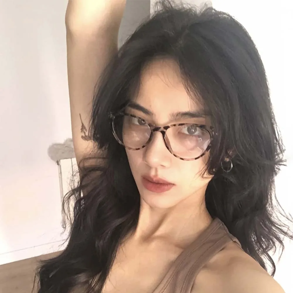 

Легкие антисиние очки в тонкой оправе, аксессуары для костюма, очки «кошачий глаз», водонепроницаемые женские простые очки с леопардовым принтом