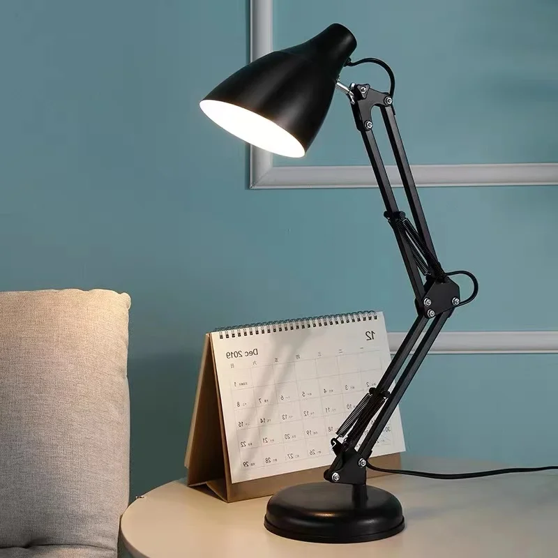 

Simple Reading Lamp Studying Table Lights E27 Holder Adjustable With Switch Button American Style Classical Desk Lighting