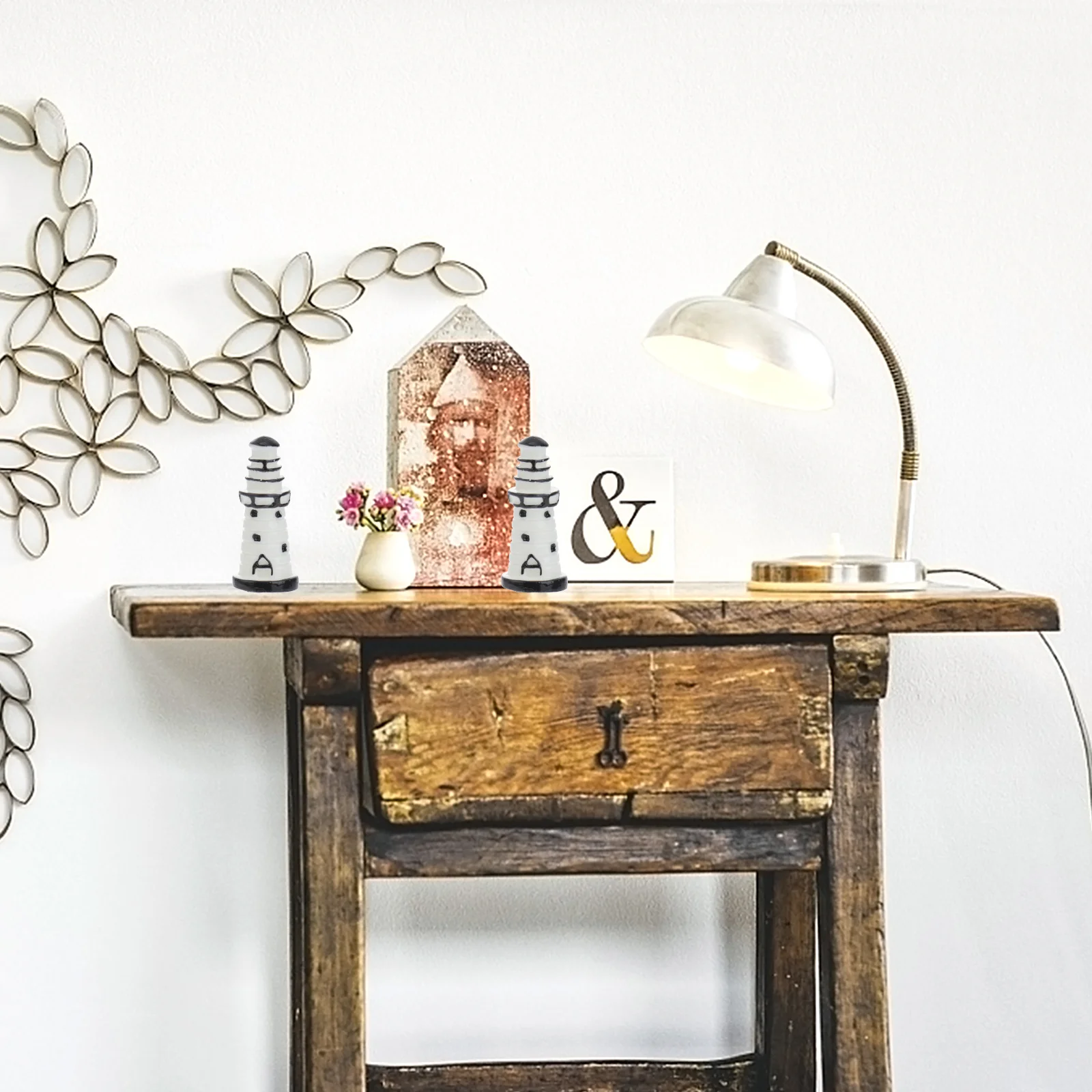 

10pcs Miniature Micro Landscape Lighthouse Decor Resin Crafts Desktop Adornment For Home Office Garden Holiday Village Display