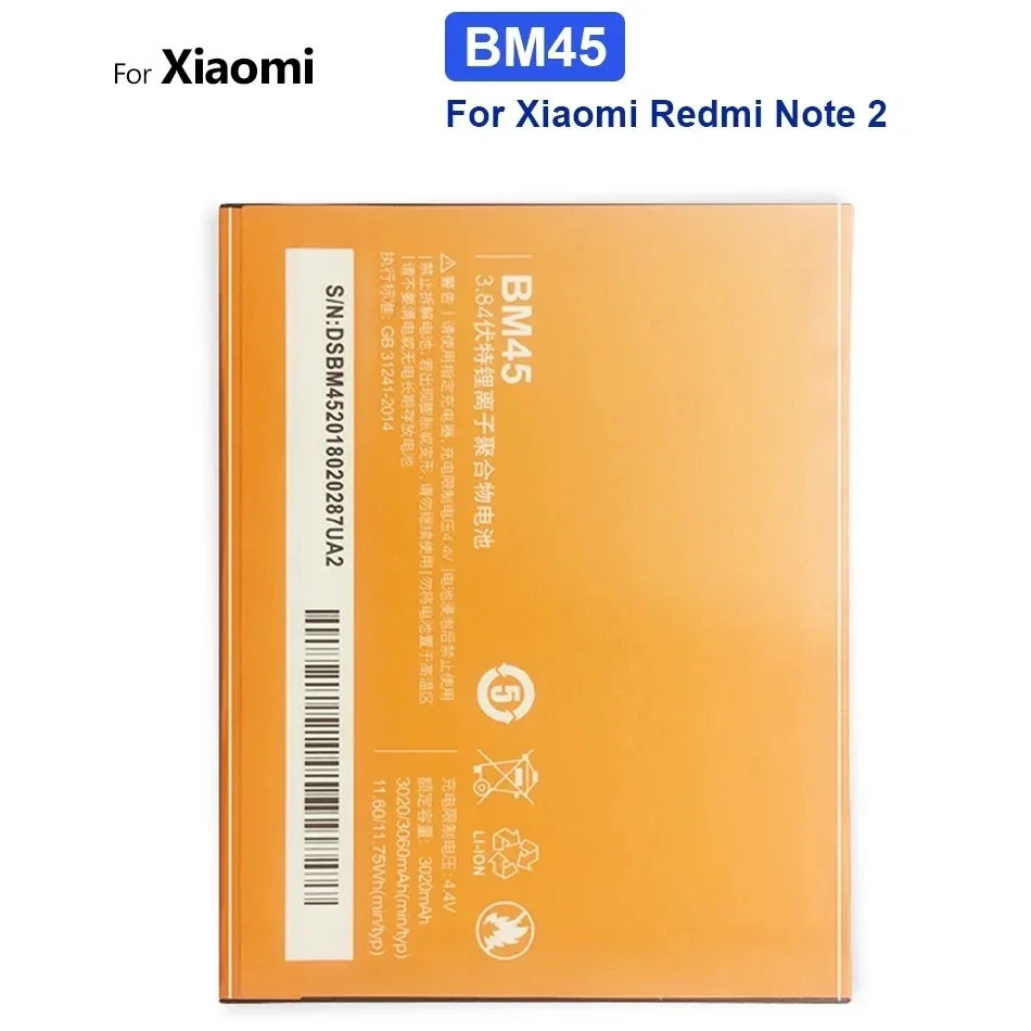 Replacement Battery for Xiaomi Redmi Note 2, 3, 4, 4X Pro, 3S, 3X, Note4, for Hongmi BM47, BM46, BM45, BN43, BN41