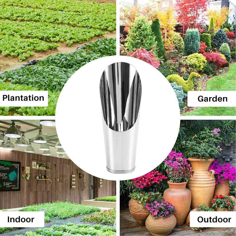 Bonsai Soil Scoop Metal 3 Pcs Set ,Stainless Steel Garden Hand Soil Scooper, Professional Bonsai Tool Kit