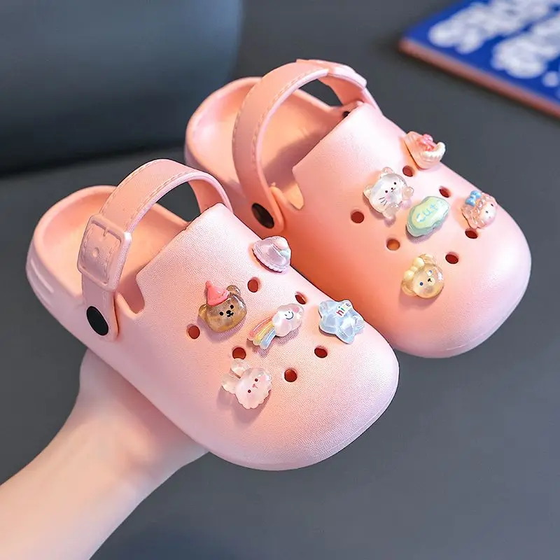 New Summer Kids EVA Slippers for Bath Indoor Home Boys Girls Baby Non-Slip