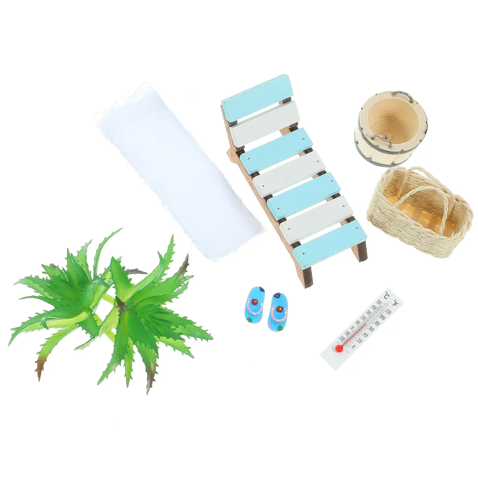 

Набор миниатюрных стульев в пляжном стиле для декора микроландшафта, DIY, для дома и сада, художественные миниатюрные аксессуары