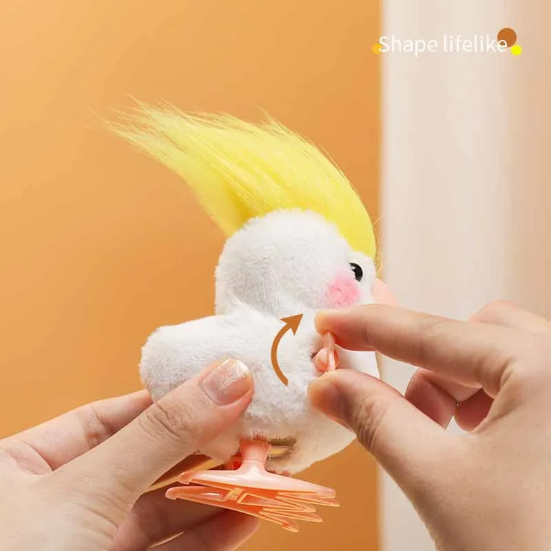 Xuan Feng-juguetes de simulación de loro de pelo fresco para niños, juguetes interactivos con mecanismo de relojería, novedad