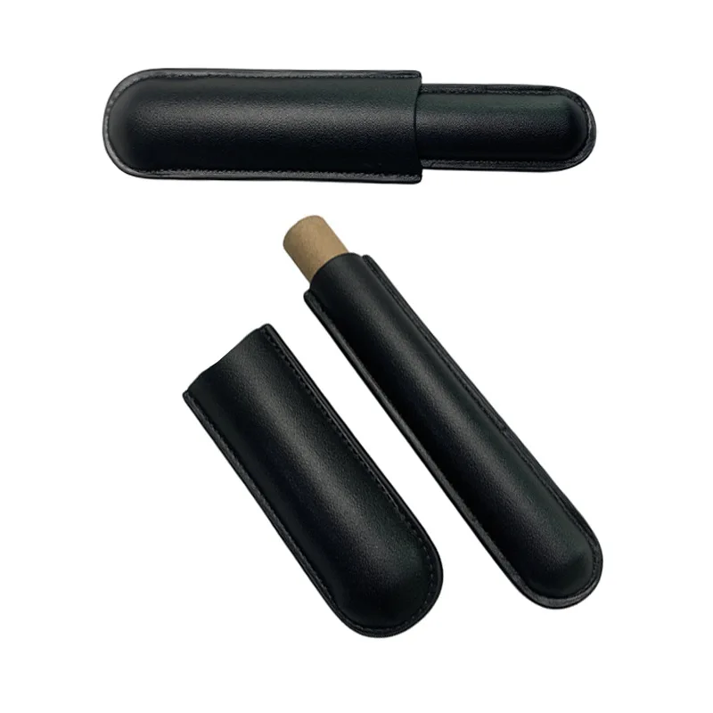 

Чехол для сигар из натуральной кожи — одинарный держатель с тиснением крокодила, туристический хьюмидор и портативный