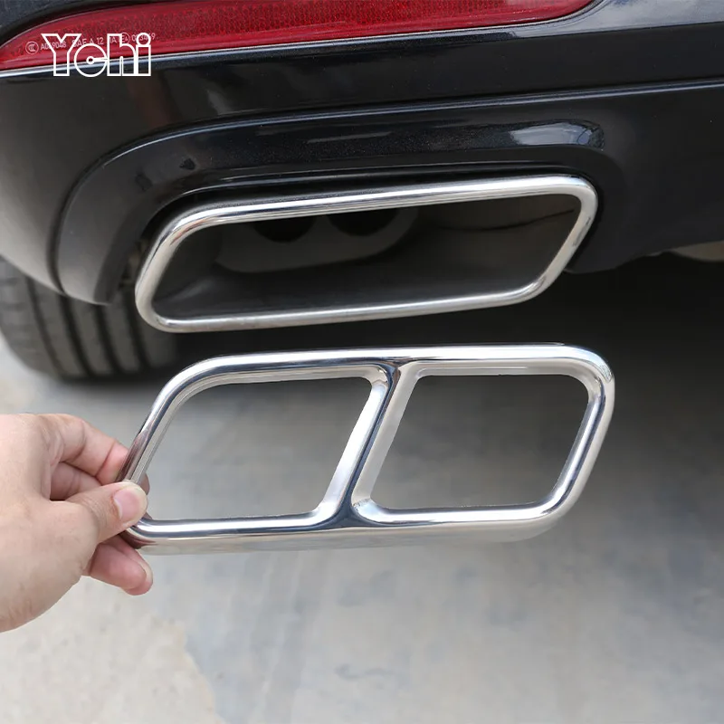 

For Mercedes Benz S R Class w222 w251 2010-2017 GL Class X166 2013-2015 Car Styling 304 Steel Exhaust Cover Trim Accessory