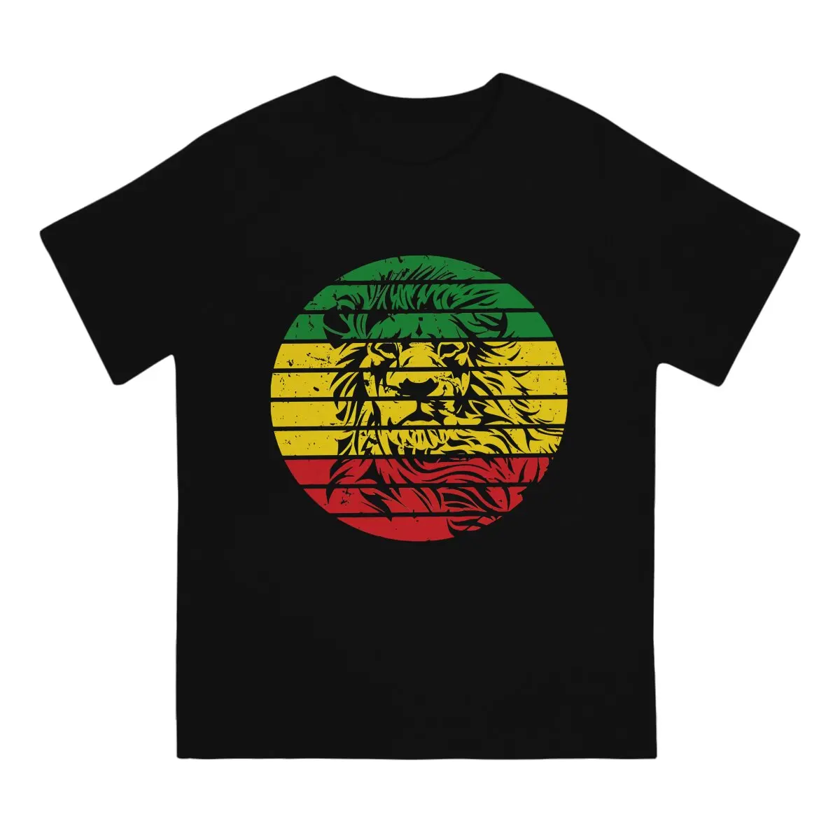 Rasta Lion Of Judah Rastafari Classic T Shirt Graphic Men Tees Summer Clothing Polyester Crewneck TShirt