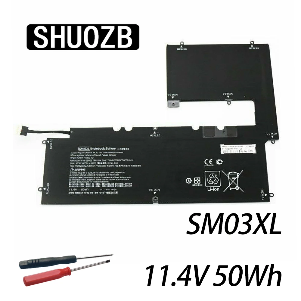 

SHUOZB SM03XL Battery For HP Envy X2 15-C001dX X2 15-C000ng X2 15-c101dX 15-C017la 15-C098nf TPN-I114 HSTNN-IB6O 767069-005