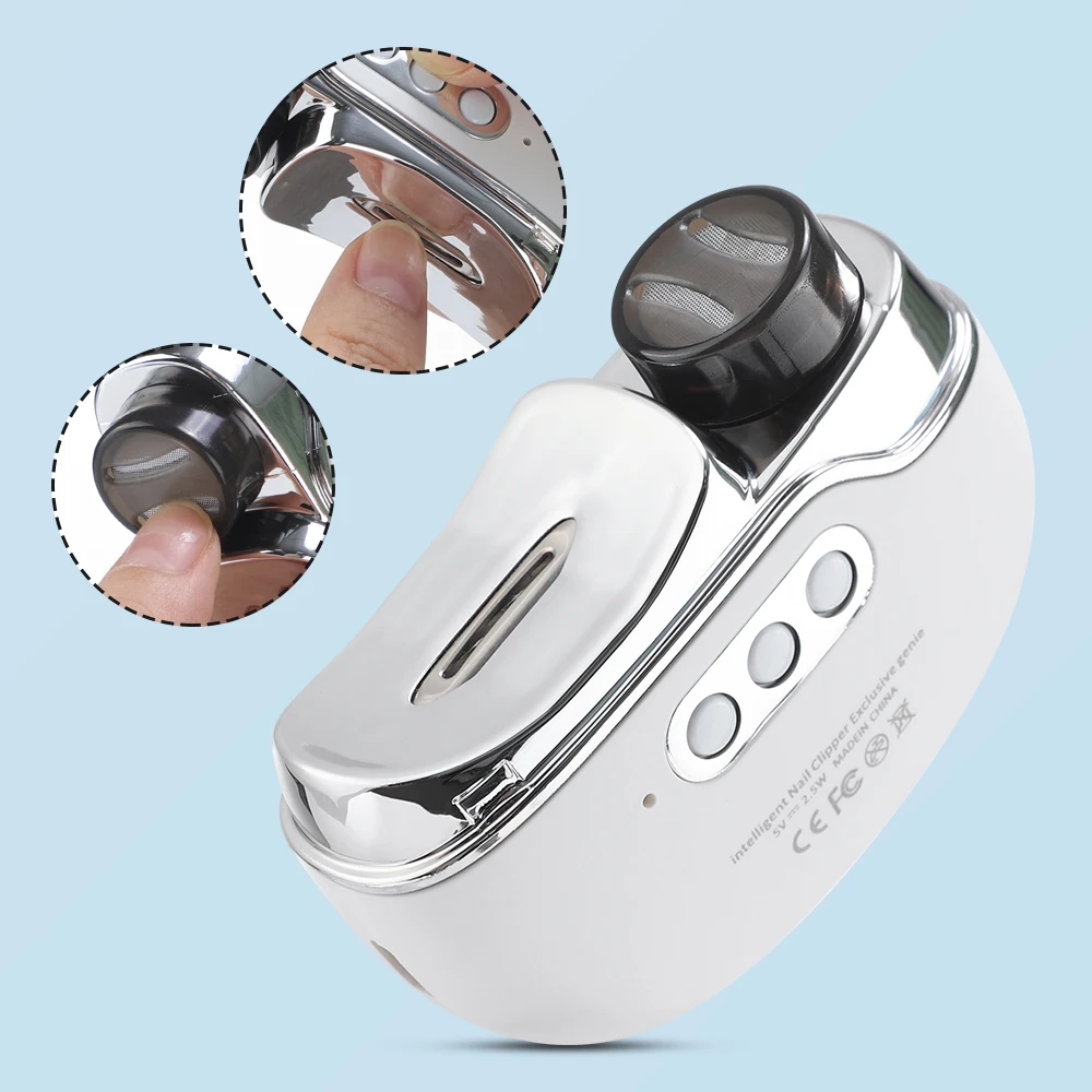 4In1 Electric Nail Clipper Safety Automatic Fingernail Clipper With Light Portable Polishing Nail Trimmer for Kids Adult Elderly