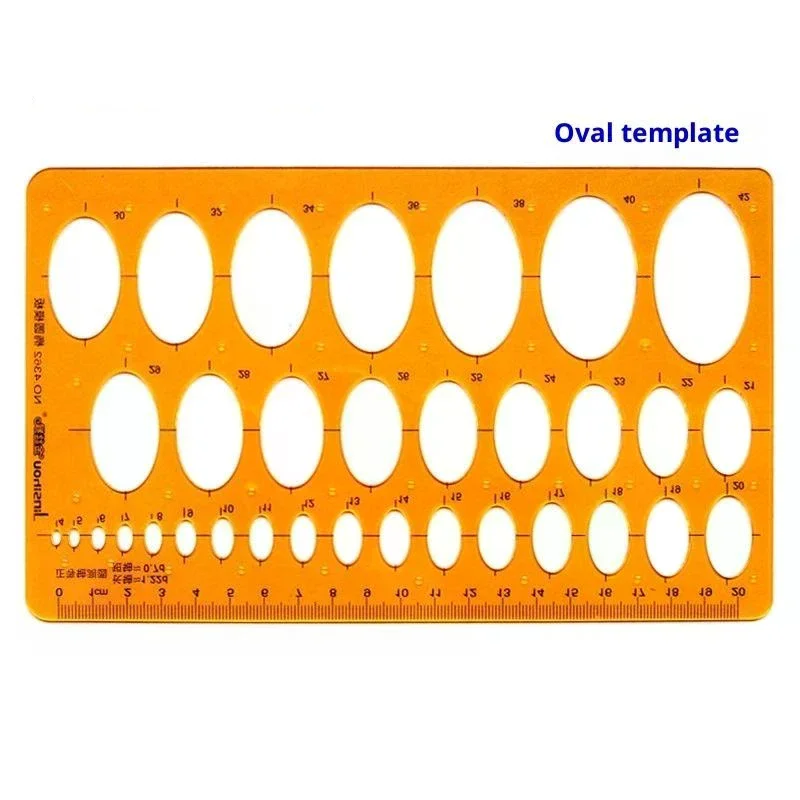 Template Measuring Ruler Circular Oval Ruler Durable K Resin Drawing Design Furniture Architect Template Drafting Ruler