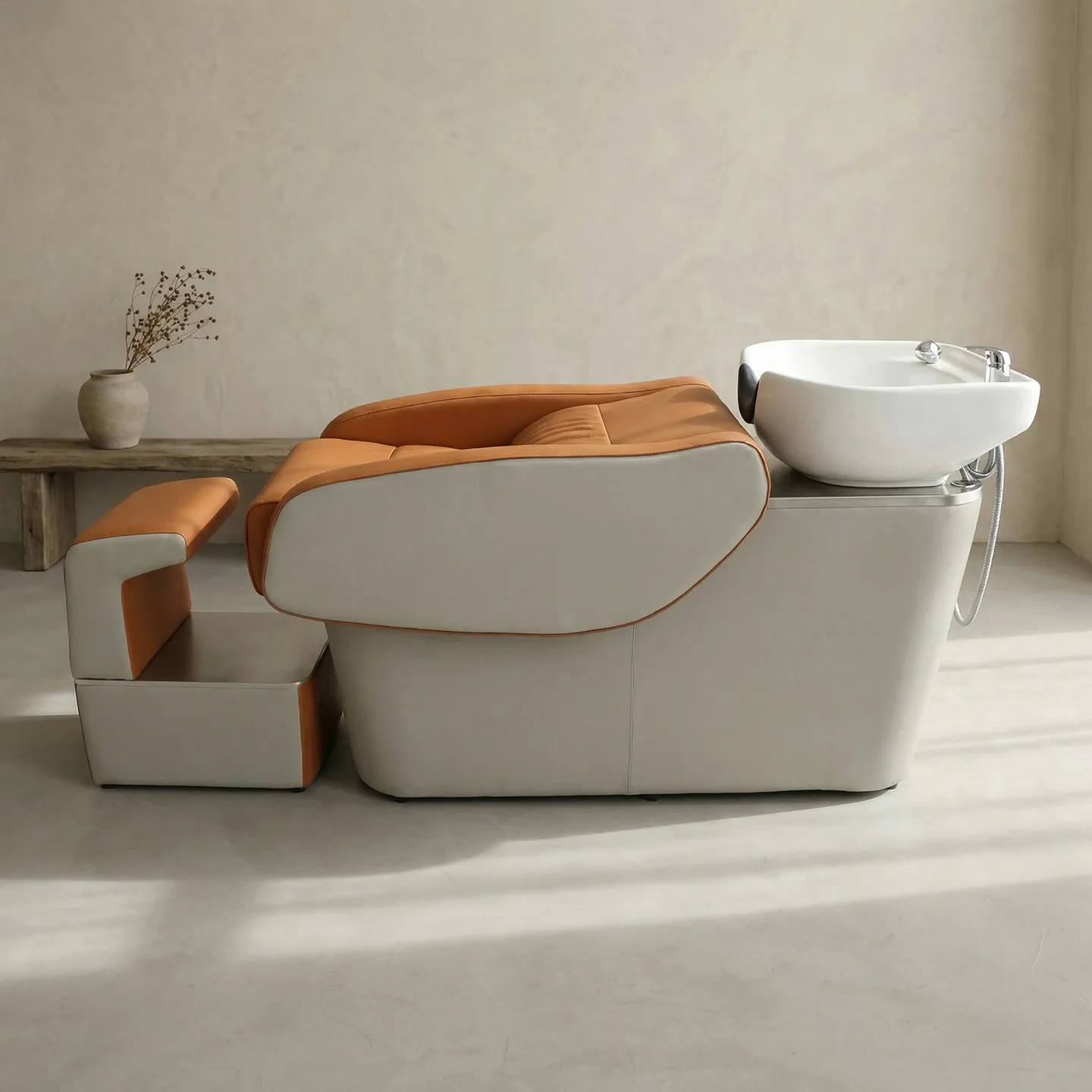 Business Modern Designer Elegant Shampoo Bed Living Room Ceramic Basin Shampoo Bed European Style Meubles De Bathroom Furniture
