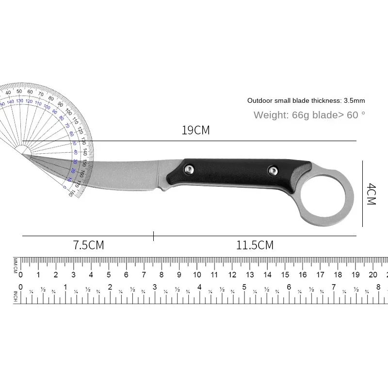 2026 new portable multi-purpose outdoor straight knife+K sheath, jungle survival EDC knife, high hardness - view 5