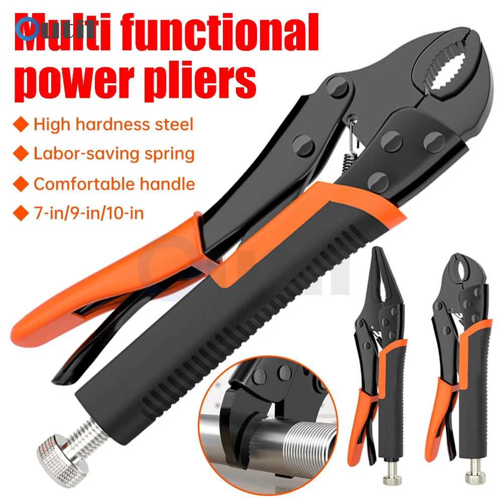 

Multifunction Locking Pliers With Rubber Sleeve Clamp Pliers Adjustable Position for clamping parts of different thicknesses