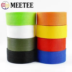 5M 20-50mm Meetee Nylon Webbing Polyester PP Ribbon Tape for Bag Strap Braided Webbings Garment Sewing Bias Trim Decorative Band