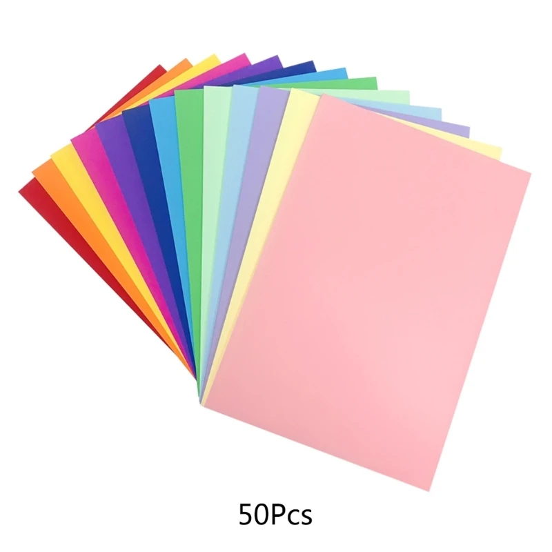 50 Sheets Greeting Card Cover Paper Coloured Card 8K Sheets Pack Assorted Colors