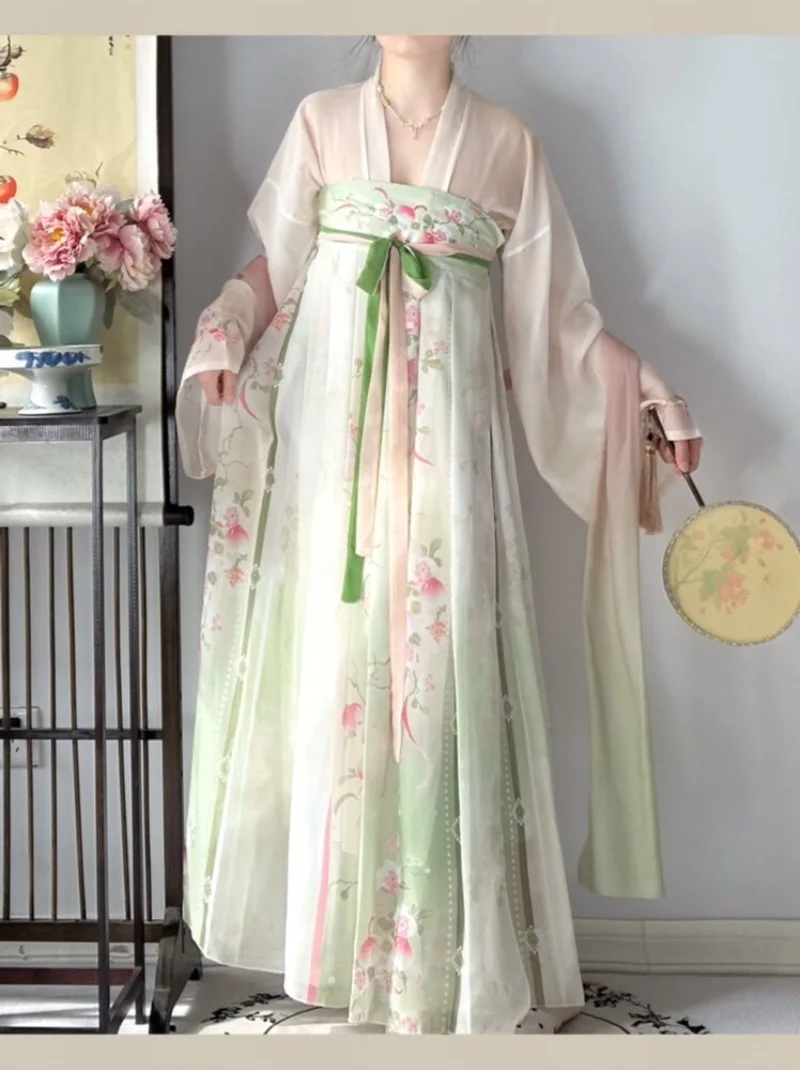 Vintage Hanfu Dance Ancient Costume Tang Dynasty Princess Traditional Chinese Style Clothing Hanfu Folk Dress Cosplay Fairy Set view 3