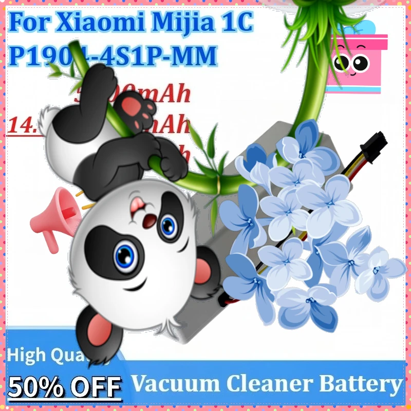 

14.4V 5200/6400/7000mAh Replacement Lithium Battery for Xiaomi Mijia 1C P1904-4S1P-MM Robot Vacuum Mop Cleaner Accessories Parts