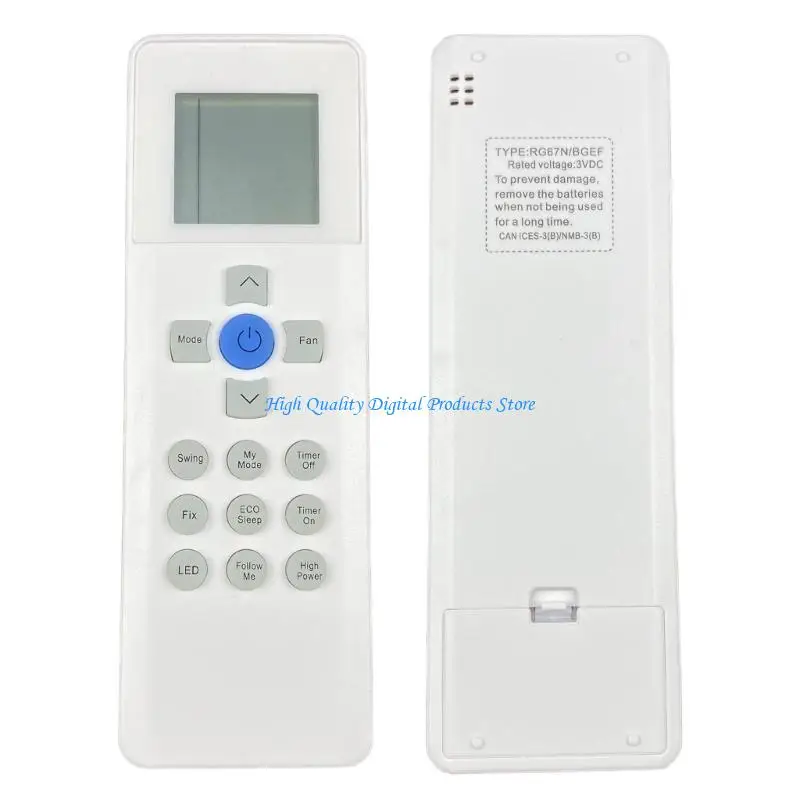 

U2JE Backlit Remote Control Ergonomic Design for RG67N BGEF Air Conditioner Night Operation and Easy Handling