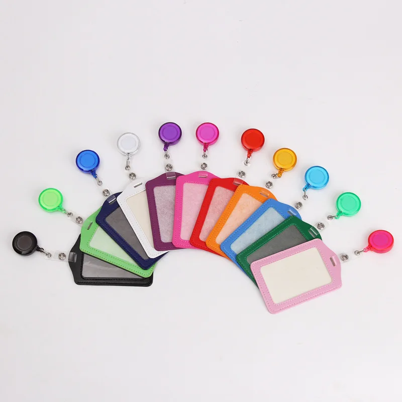 Kawaii Kinder Easy Pull Schnalle Student ID Karte Ausweishalter PU Leder Bus Karte Abdeckung Kunststoff Schlüsselanhänger Geschenk – Detail 4