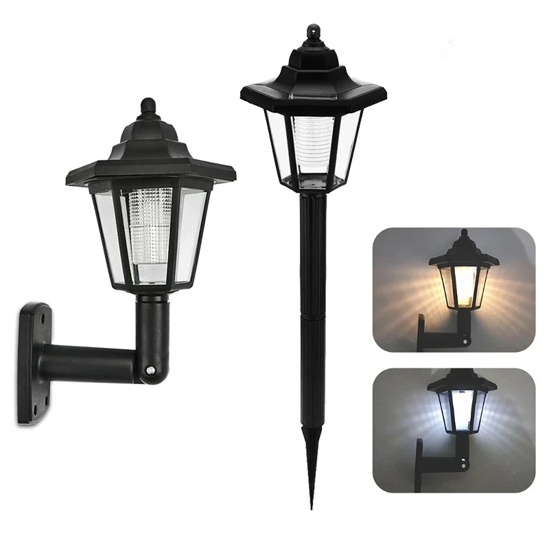 

1PCS Hexagonal Solar Lights Outdoor Waterproof Lawn Lamp Solar Wall Lamp Retro Led Lantern Garden Street Lamp Landscape Light