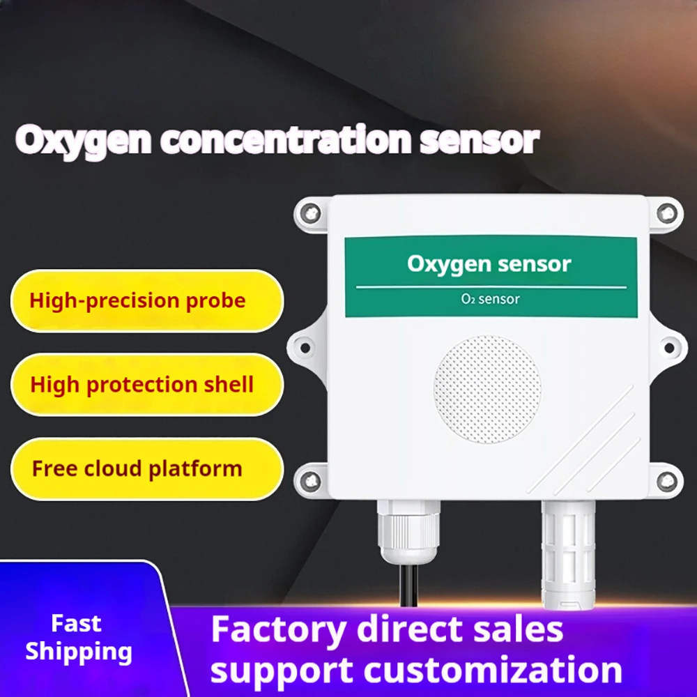 O2 Sensor Detector Gas Hydrogen Concentration Sensing Transmitters Module IP65 High Precision RS485 4-20mA 0-5V