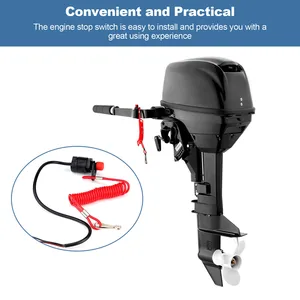 Outboard Boat Switch engine Lanyard, Emergency Stop button, safety connector cable, Lanyard, Compatible for Yamaha, Suzuki, Honda, 1PC 8 Main Sales Peaks Suzuki Stern Motor - №6