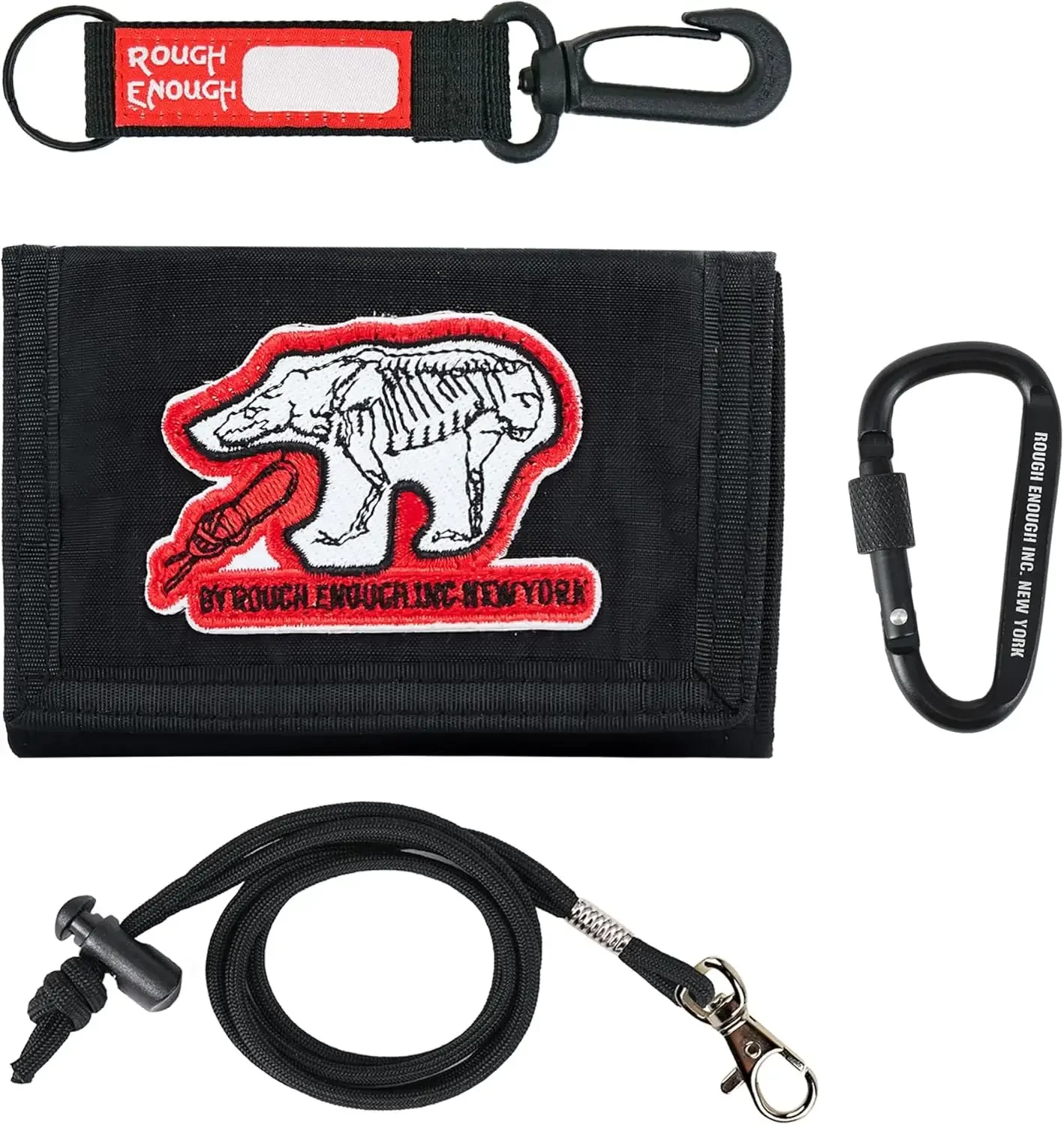 rough-enough-boys-wallet-for-kids-teen-boys-with-zipper-coin-pouch-card-holder-neck-lanyard-strap-keychain-re8679