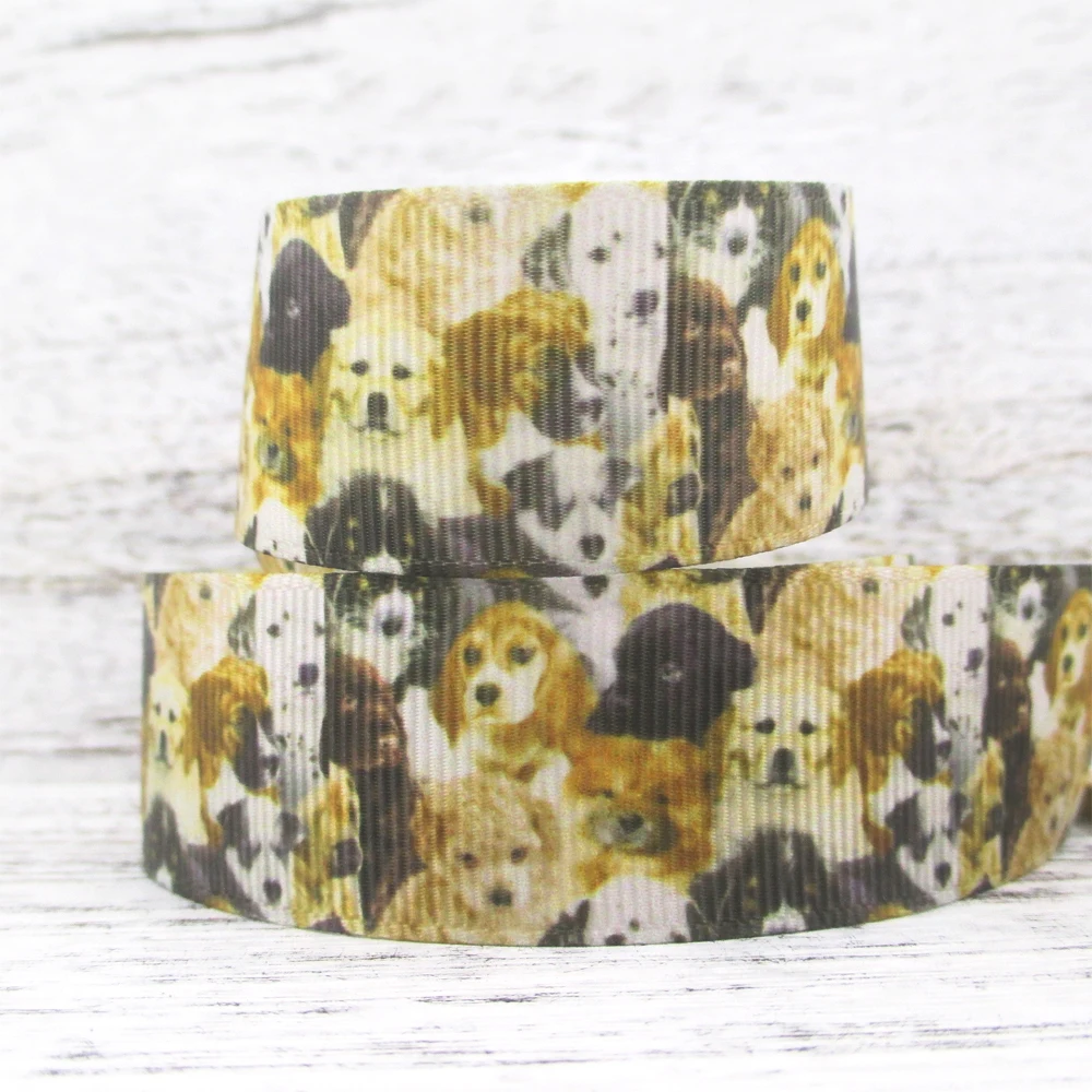 5 Yards Multi Size Dog Grosgrain Ribbon DIY Handmade Dog High Quality Printed Polyester Ribbon Wedding Gift Wrap,5Yc19310