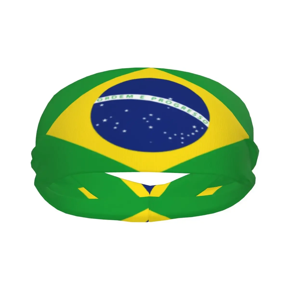 Brazil Flag Athletic Headband Elastic Sweatbands Women Men Basketball Sports Gym Fitness Sweat Band Volleyball Tennis