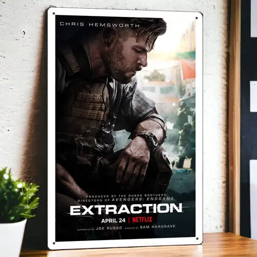 Extraction (2020) Metal Movie Poster Tin Sign Plaque Film 8