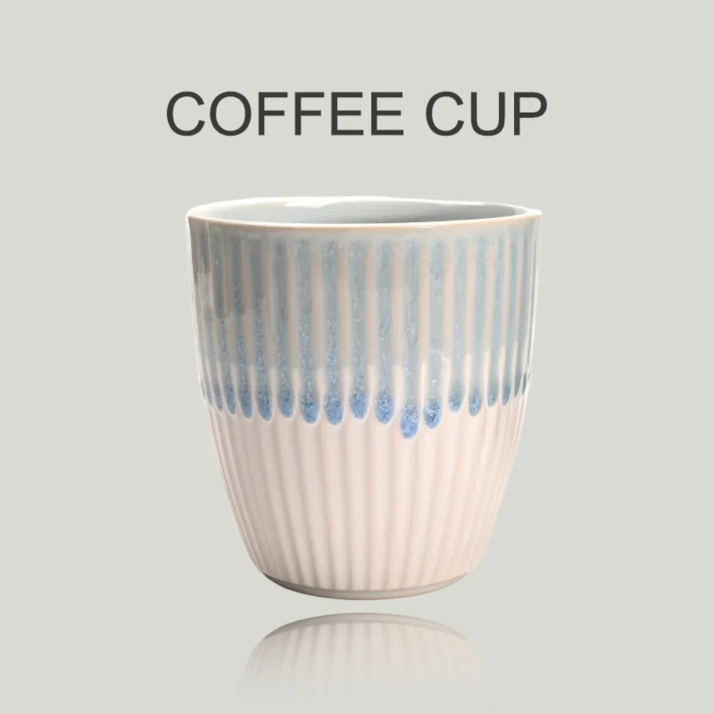 Ceramic coffee cup 220ml kiln change small fresh flow glaze hand holding water cup household tasting cup