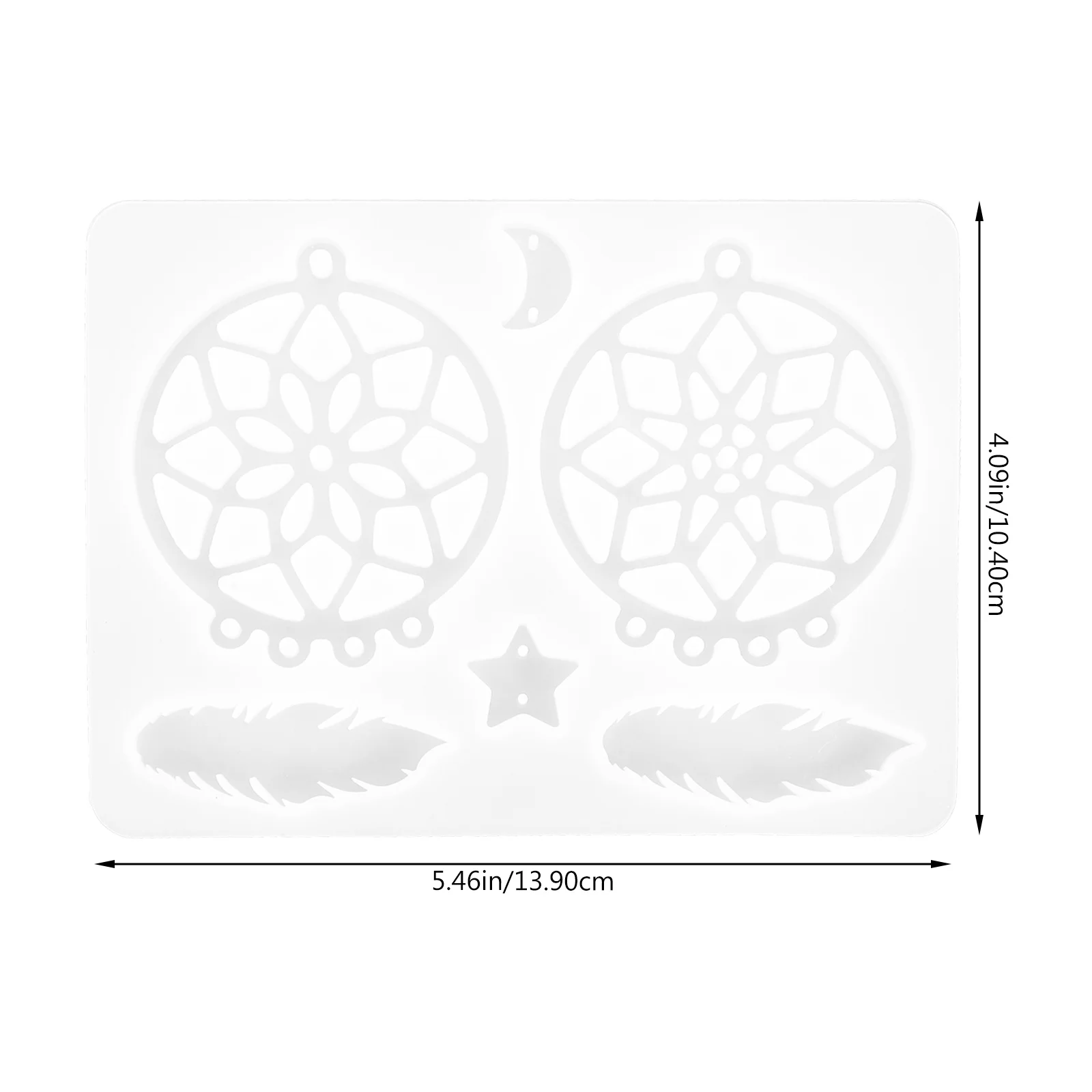 2 قطعة قالب صائد الأحلام من السيليكون DIY أداة حرفية متينة وآمنة للاستخدامات المتعددة سهلة الغسيل إضافة حشو صنع الهدايا #3