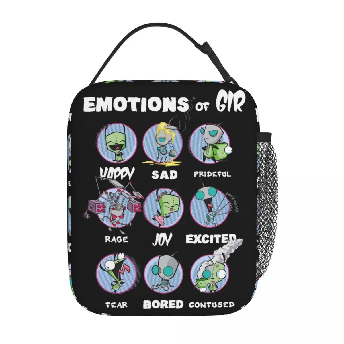 

Invader Zim The Many Emotions Of GIR Robot Insulated Lunch Bags Thermal Bag Large Tote Lunch Box Men Women College Outdoor