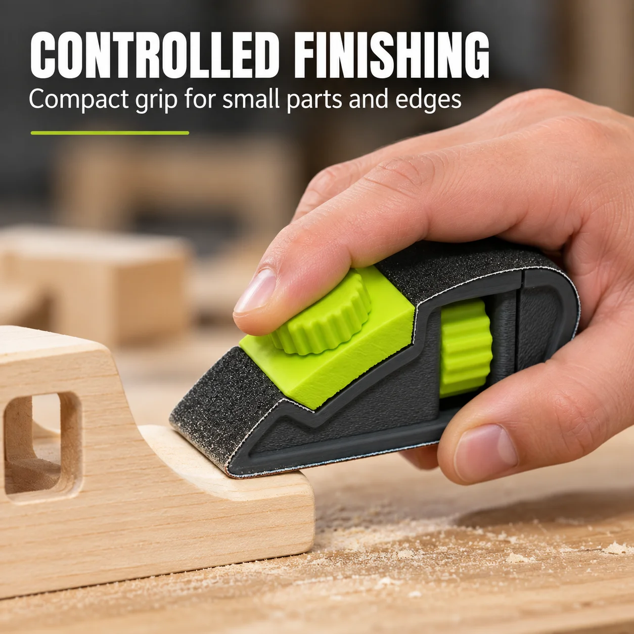1pc Adjustable Tension Handheld Sandpaper Holder, Sandpaper Clamp, Polishing and Sanding Tool for Models and Woodworking, Quick