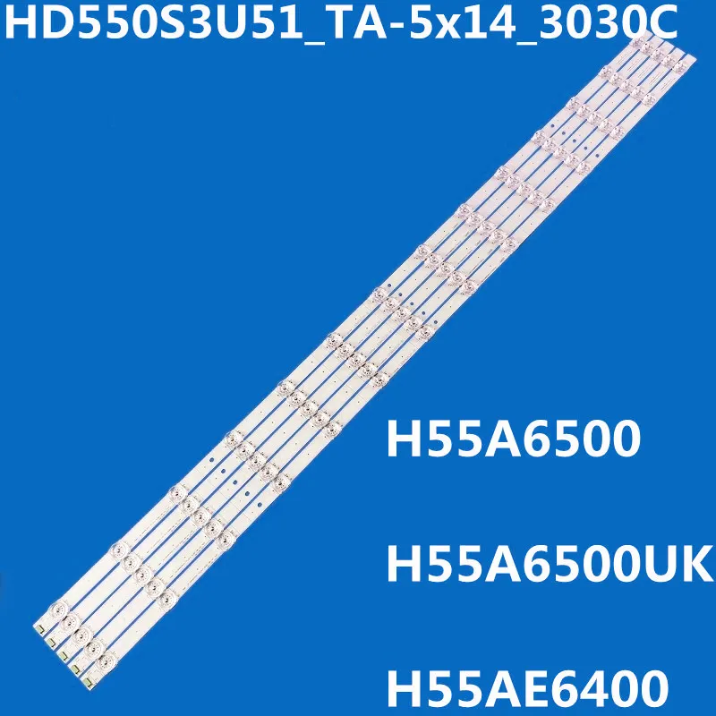 

5set LED Bar H55A6500UK H55AE6400 55HS68U HSSO 556500791UK 556500791EU 1187164 Hisense 55 HD550S3U51 TA 5x14 3030C d6t 2d1 7S2P