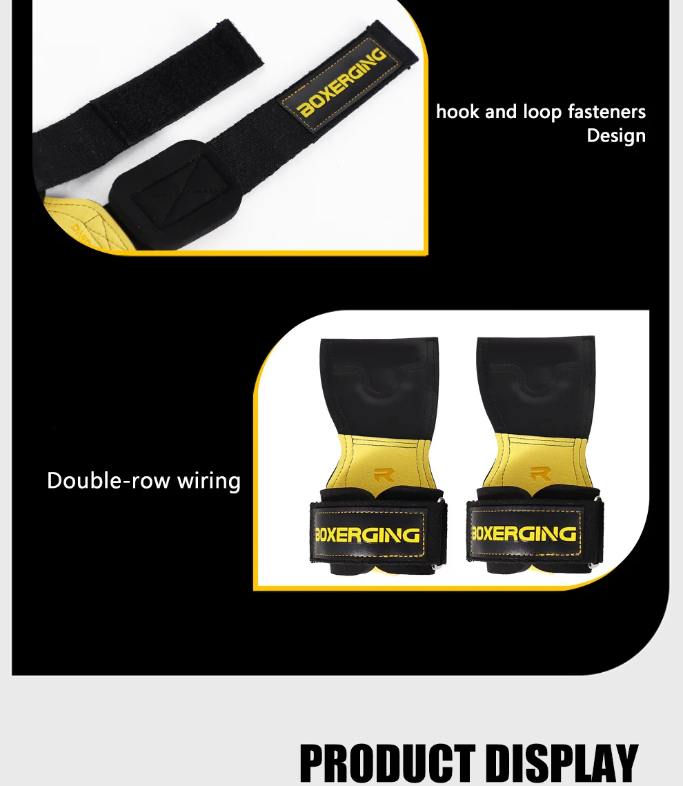 Bankdrücken, Gewichtheben, Handgelenkhaken, Riemen, Gummi-Kreuzheben-Handschuhe und Griffpolster für Fitness, Fitnessstudio, Training, Hantel-Pull-Ups – Detail 6