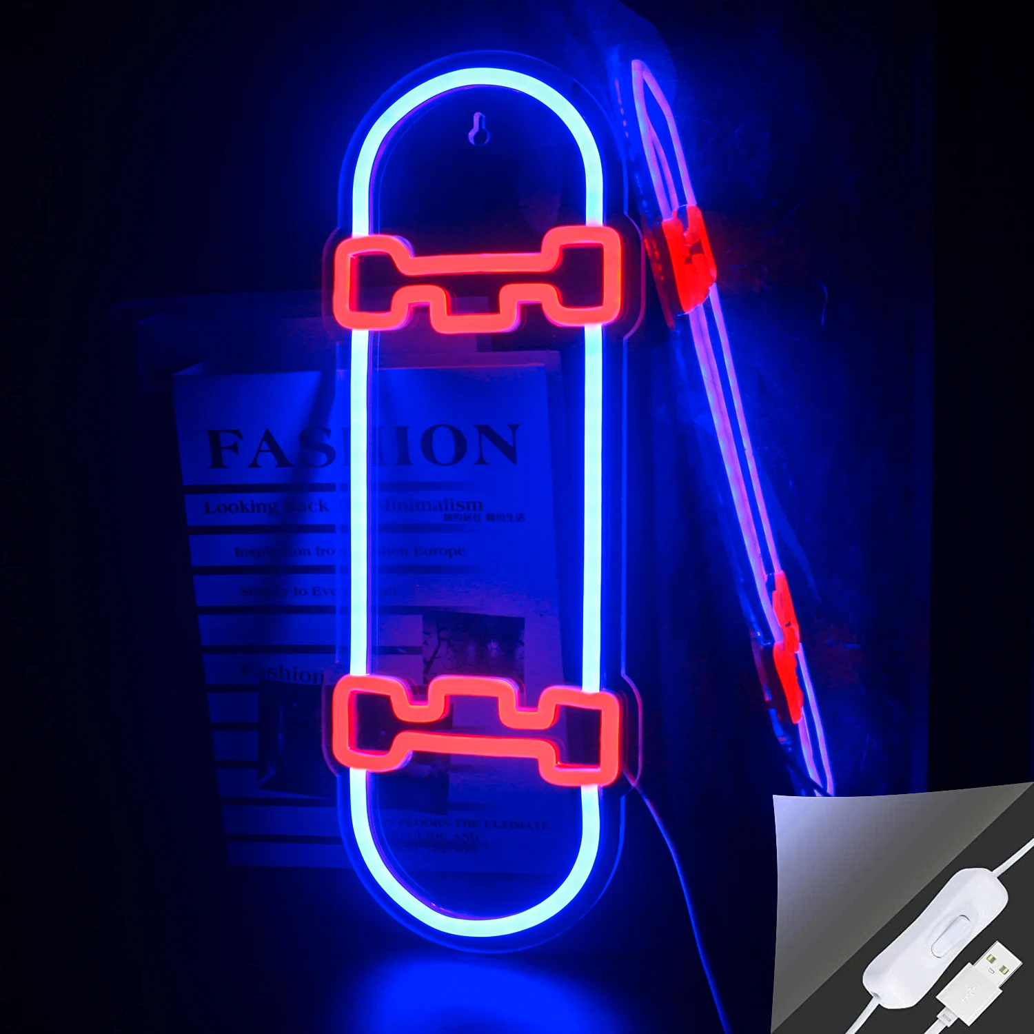 Skateboard Neon Sign Neon Lights LED Signs for Room Bedroom Personalized Wall Decor sports skateboard enthusiasts ART Gifts