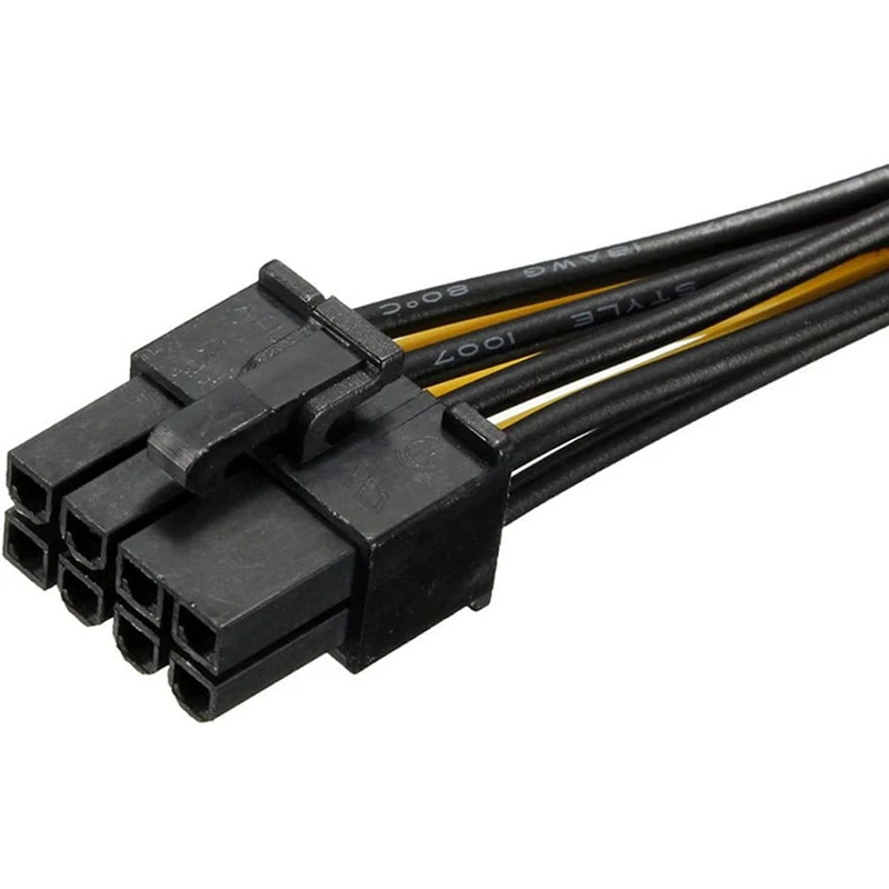 6 Pin to 2 x PCIe 8 (6+2) Pin Graphics Card PCI-E Express VGA Splitter Power Extension Cable(2 Pack)