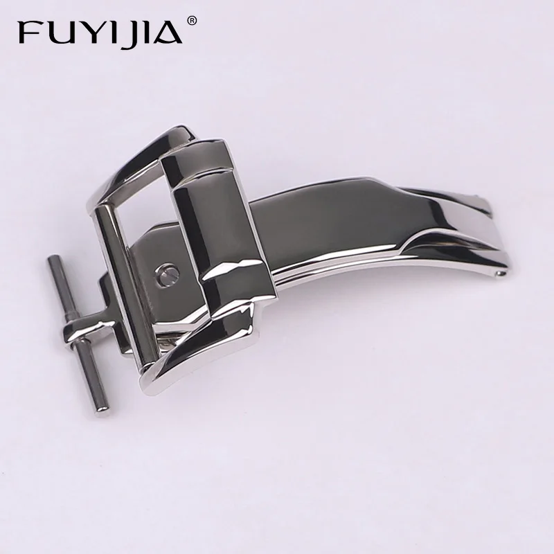 

FUYIJIA New P-iaget Leather Strap Folding Buckle 18mm Pin Buckle 316 Stainless Steel Polished / Brushed Watch Buckle 16mm 20mm