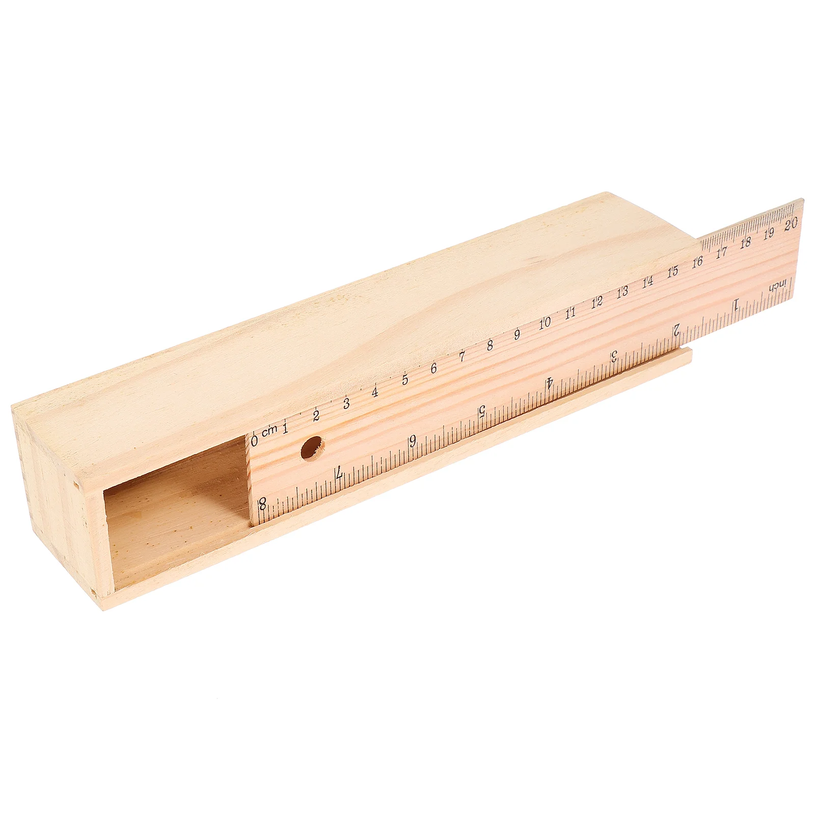 

Lead Pencils Wooden Case Holder Drawer Organizers Ruler Lid Boxes Cover Student