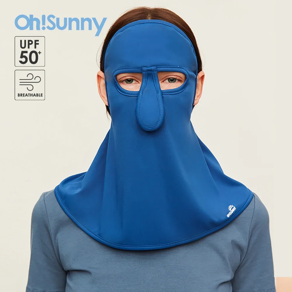 OhSunny  New Sun Protective Scarf Breathable Anti-UV UPF50+ Neck Flap Women Sunscreen Wraps for Cycling Hiking