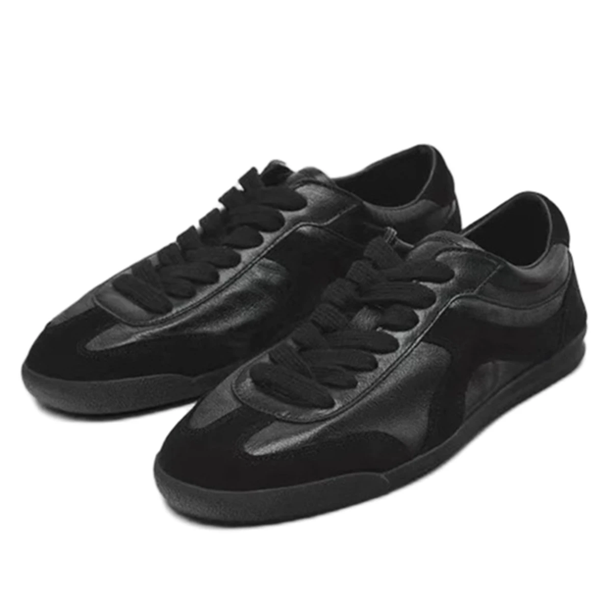 

Jenny&Dave Minimalist Genuine Leather Casual Shoes Women Flat Shoes Retro Color Matching Versatile Training Sneakers Shoes Women