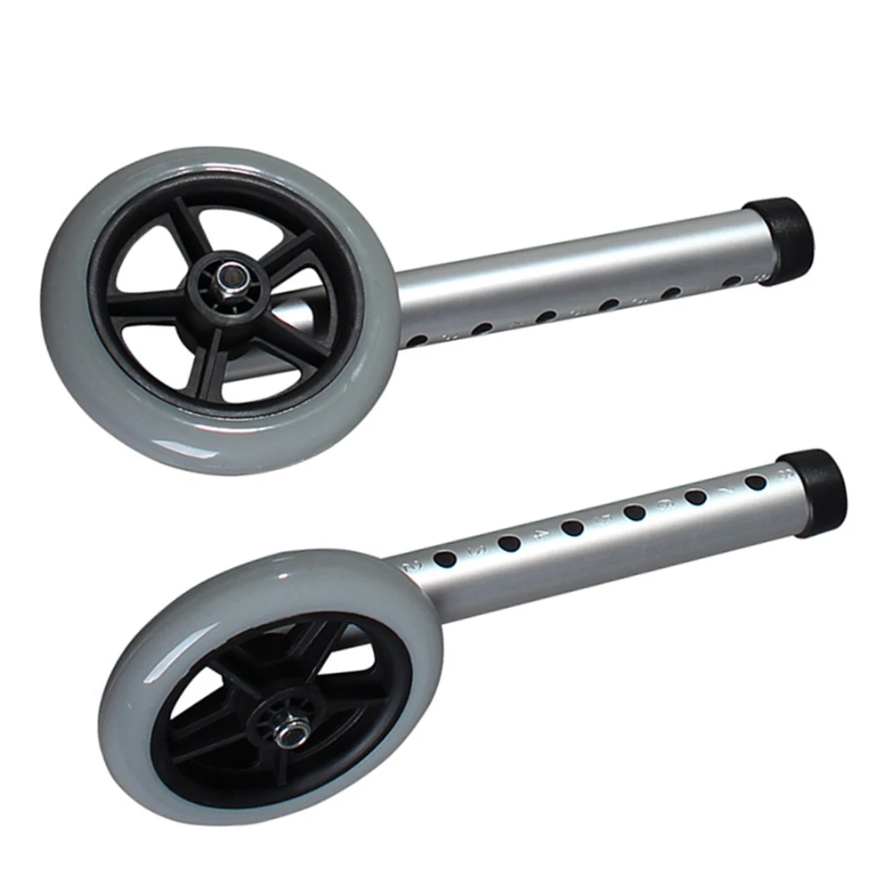 

Heavy Duty Walking Aid Wheel Silver Wheelchair Replacement Parts 8 Inch Caster Wheel Walker Cart Smooth Ball Bearings