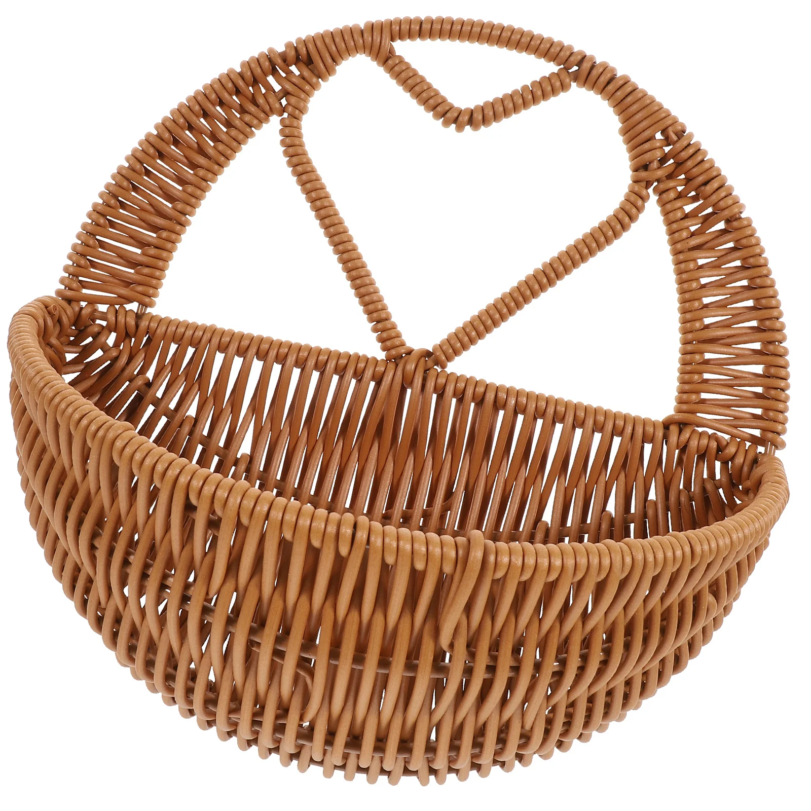 

Woven Hanging Basket Wall Iron Frame Storage Basket for Plants Flower Holder Outdoor Balcony Decoration