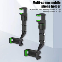 Auto Rearview Mirror Car Phone Holder 360° Rotating CellPhone Mount Stand Support in Car For iPhone 15 14 Car Mobile Clip Bracke