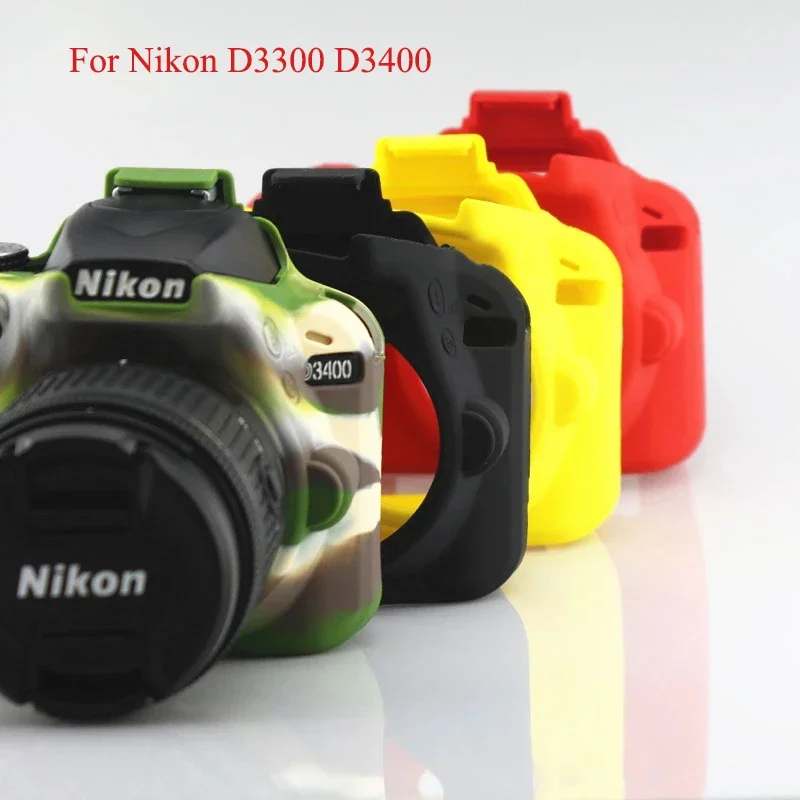 Voor Nikon D3300 D3400 D3500 D5300 D7000 D7100 D7200 D7500 Cameratas Siliconen Hoes Beschermrubberen Behuizing Zachte Hoes