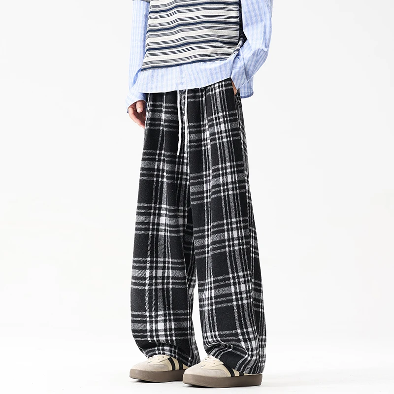 

Зимние толстые брюки, мужские теплые модные повседневные брюки в стиле ретро, мужская уличная одежда в стиле хип-хоп, свободные широкие брюки, мужские винтажные брюки M-3XL