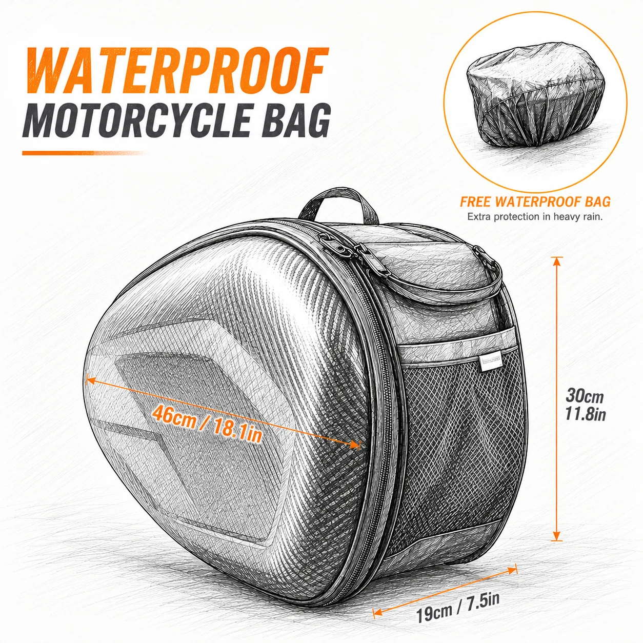 2PCS For Kawasaki Ninja 11000SX 1000sx 1100 1000 Sx Ninja1100sx Motorcycle Pannier Bags Luggage Saddle Bags Side Storage Fork