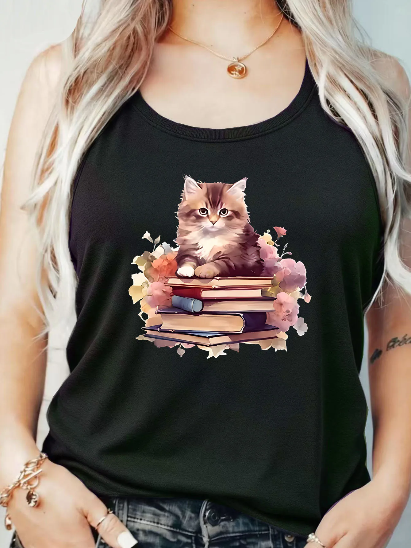 

Женская футболка свободного кроя с принтом и карманом, с круглым вырезом и ребристым воротником, размеры 1-8XL, большие размеры, удобная повседневная модель