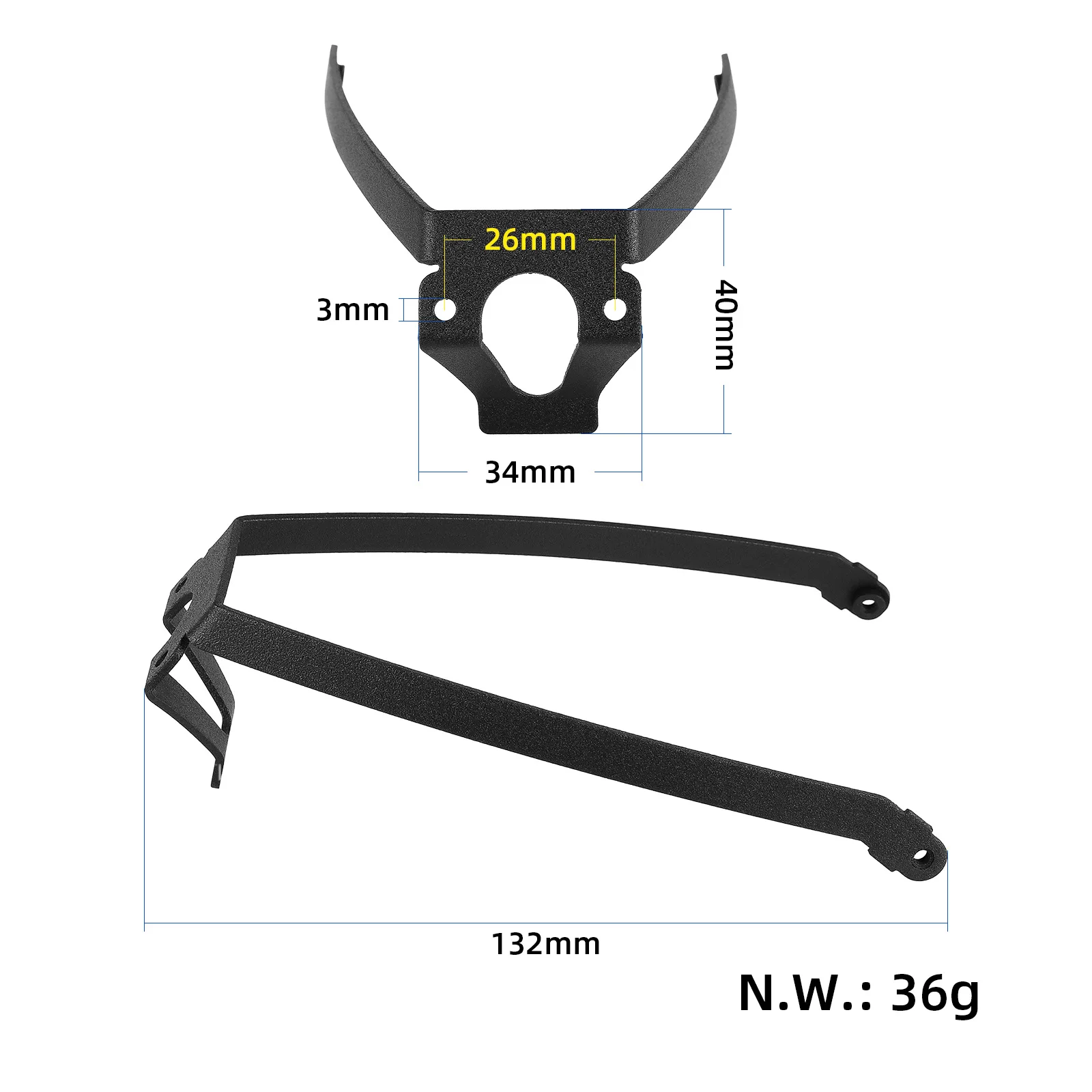 10 inch Rear Fender Support for Xiaomi Pro 2 Mi 3 Electric Scooter Rear Wheel Mudguard Bracket With Screws Aluminium Alloy Parts